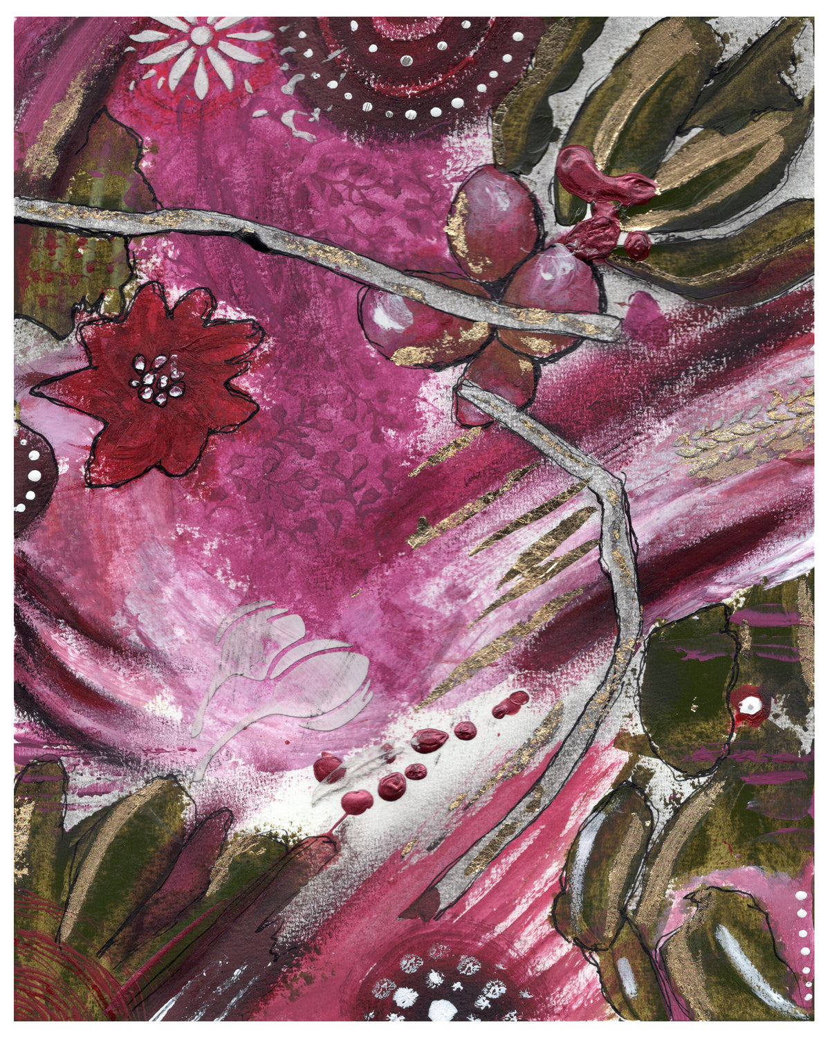 Veins of the Velvet Garden - Art Print