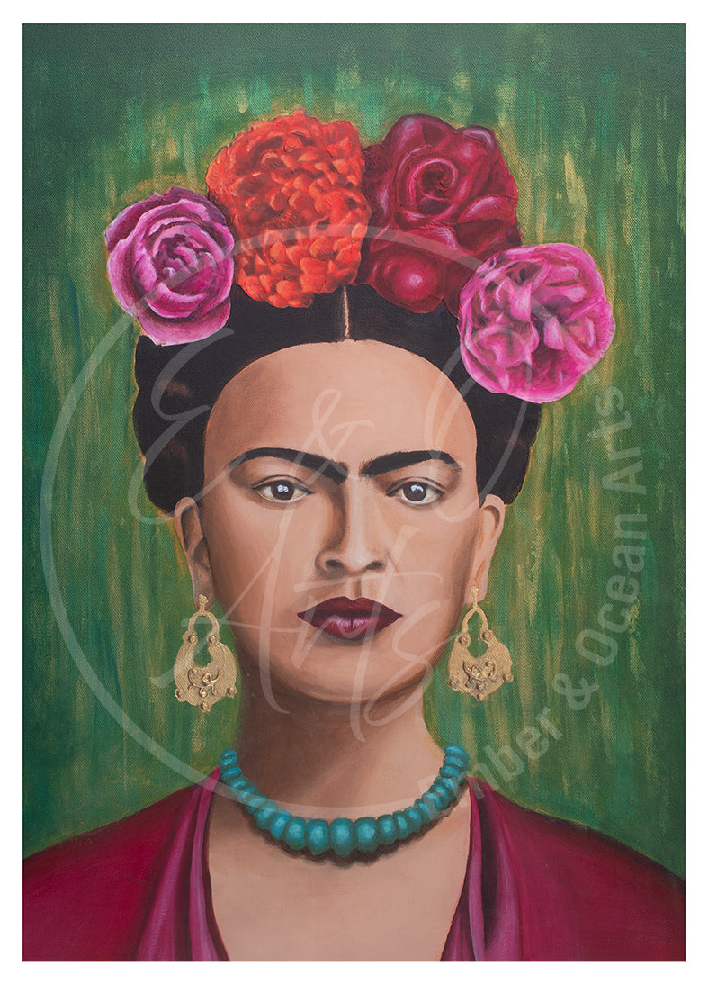 Frida - Still She Blooms art print, 8x10 inch