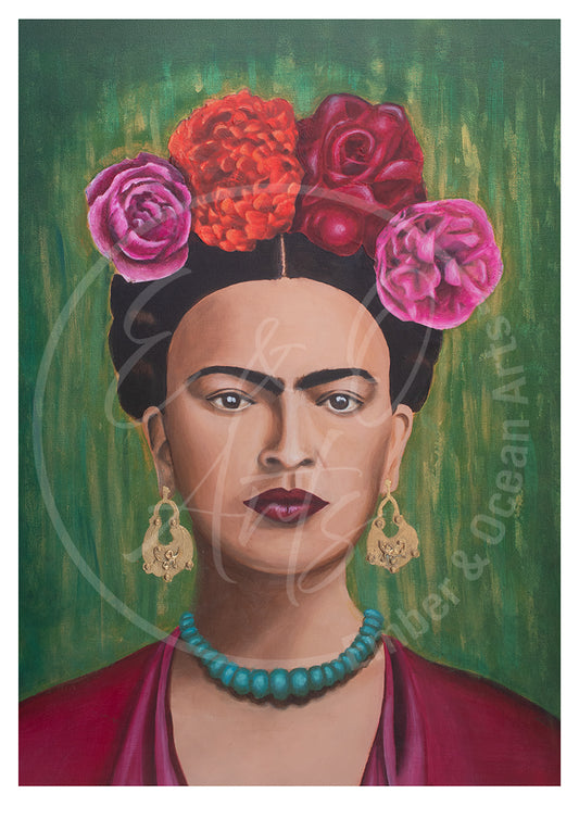 Frida - Still She Blooms art print, 8x10 inch